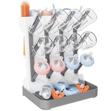 Baby Bottle Drying Rack, Vertical Bottle Dryer Holder Space Saving Standing B...