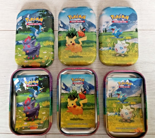 Pokémon Zubehör 3 LEERE Mini Tin Sammeldosen Dosen