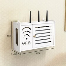 Wall Mounted Wireless Router Rack Living Room Wall-Mounted Wifi Storage Box Wall