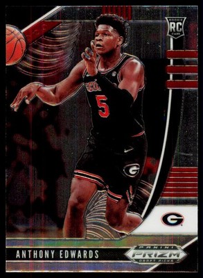 2020 Panini Prizm Draft Picks Collegiate Anthony Edwards 41 Georgia Bulldogs