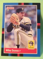 1988 Donruss - Mike Dunne #390 - Rookie - Pittsburgh Pirates