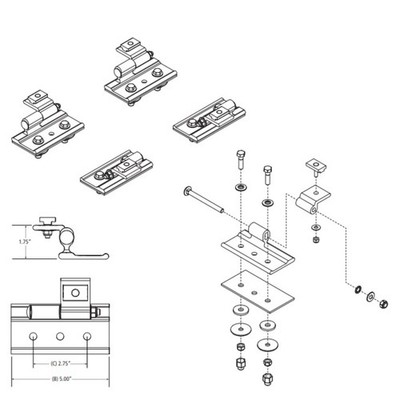 Prime Design MPK-0007, PUP UNIV FLAT TOP ADJ MTG PAINT [SET 4]