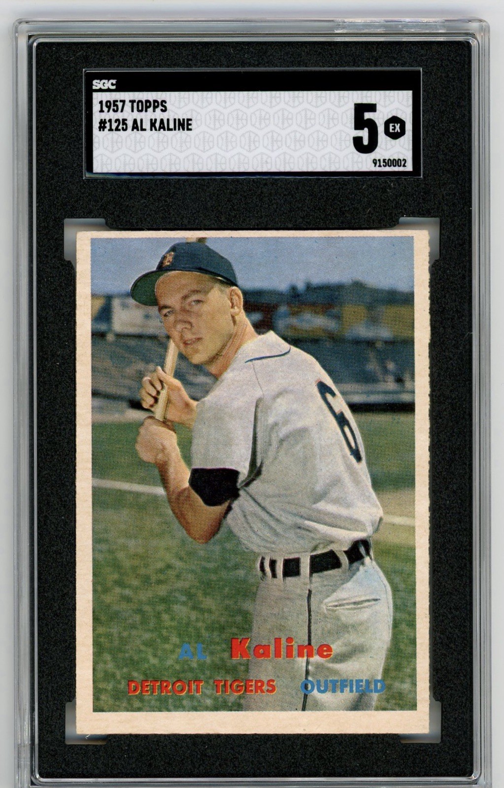 1957 Topps #125 AL KALINE Detroit Tigers SGC 5 HOF