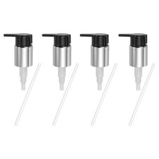 4Pcs Soap Dispenser Pump Heads for Standard 24/410 Neck Size Silver Black 