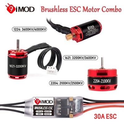 9IMOD Outrunner Bürstenloser Motor 30A ESC Combo For RC 1/18 1/24 SCX24 TRX4M