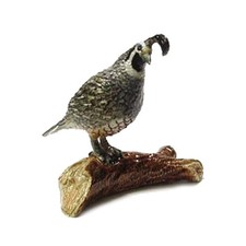 Northern Rose Quail on Branch-Collectible Fig...