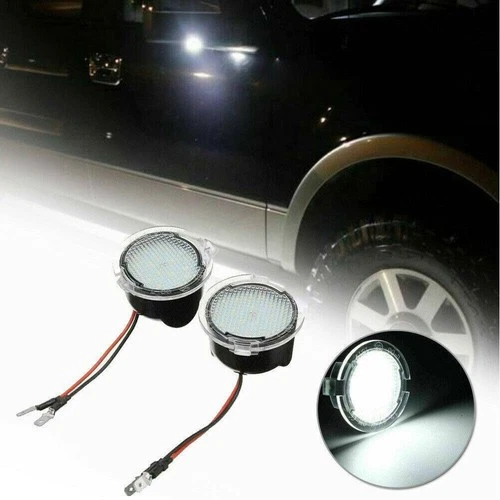 Xenon White LED Lights Puddle For Ford Taurus Edge Flex F150 Side Mirror Lights