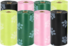 120Pcs Thick Dog Poop Bags Rolls, Leak-Proof Poop Bags for Dog and Cats Litter,