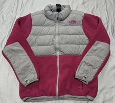 The North Face Jacket Girls Large 14/16 Pink Gray 550 Puffer Coat Full Zip