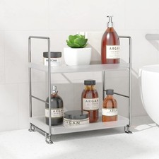 2-Tier Bathroom Counter Organizer, Thickened Plastics Makeup Skincare Perfume Or