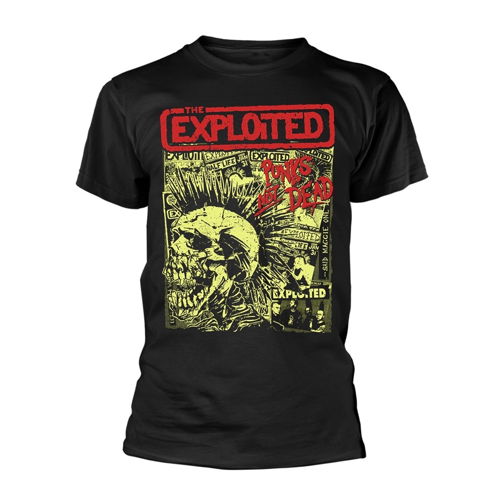 EXPLOITED, THE - PUNKS NOT DEAD (ЧЕРНЫЙ) ЧЕРНАЯ футболка маленького размера