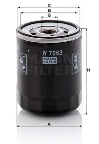 MOTOR ÖLFILTER MANN-FILTER W 7063 P FÜR PEUGEOT BOXER,EXPERT,TRAVELLER,508 II - Picture 2 of 6