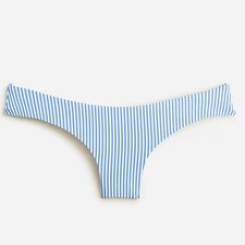 J. Crew Hipster Bikini Bottom in Seersucker Blue Stripe Women's Medium 59 BF116