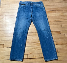 VTG Lee RIders Jeans Mens 36x30 Made in USA Blue Denim Wash Straight Fade