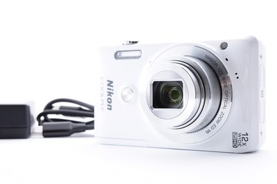 Nikon Coolpix S6900 White Excellent+5 Compact Digital Camera Z0570