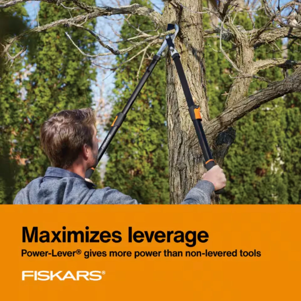 Fiskars Power-Lever Telescoping Bypass Lopper [SoftGrip]: 25 in. to 37 in. Exten - Image 3 of 4