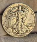 1943-D Liberty Walking Silver Half Dollar Denver Mint USA Rare Collector Coin