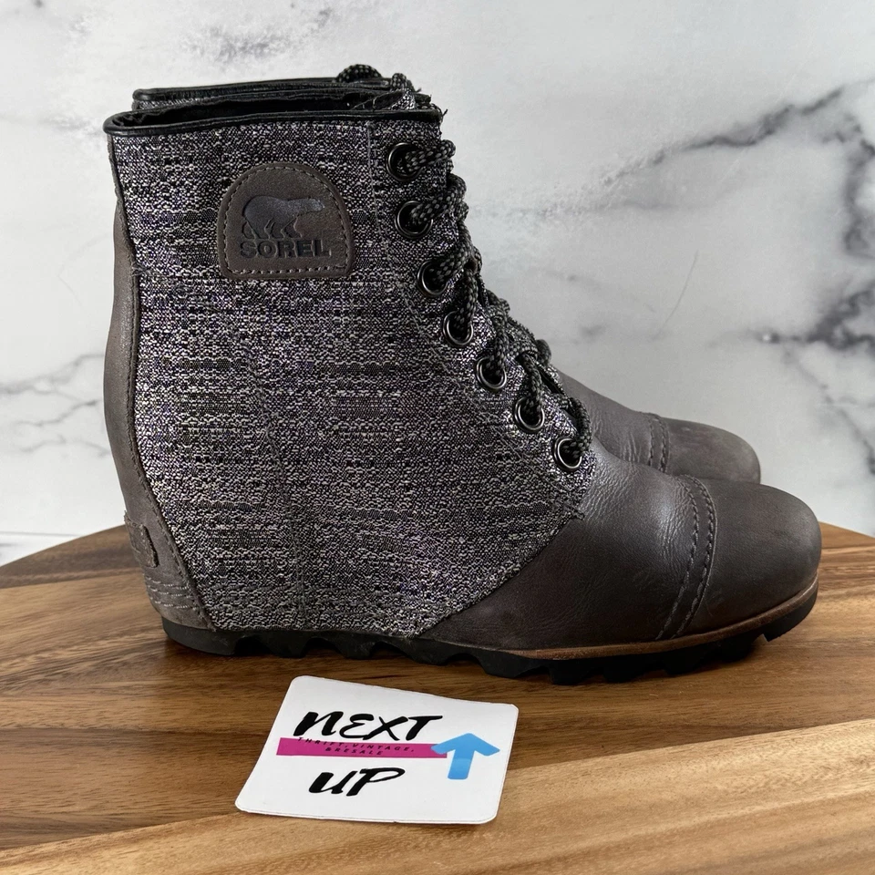 Botas de combate al tobillo gris cantera Joan of Arctic Wedge II PDX para mujer talla 8-SOREL Foto 3 de 4