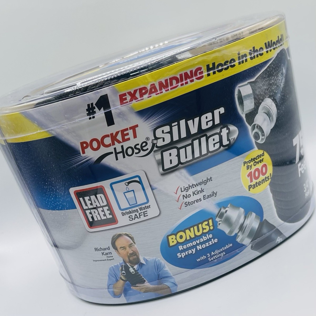 Heul  2袋 Pocket Hose Silver Bullet Light Duty Expandable Garden Hose