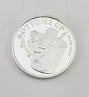 Vintage 1 oz .999 Fine Silver Round "Bottoms Up" Nude Poker Art Round Coin