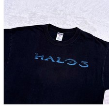 VTG Y2K Jerzees Halo 3 T-Shirt Men XL FIT L Black Video Game Launch Promo RARE