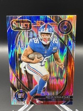 2024 Panini Select - Red & Blue Prizm Shock #250 Devin Singletary