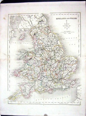 Alte College Karte um 1875 Bogenschütze England Wales Isle Man Wight englischer Cha viktorianisch