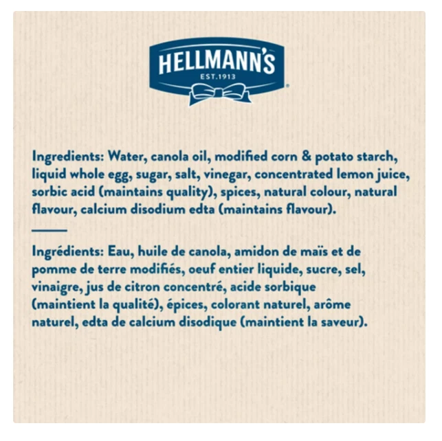Hellmann's Gluten-Free Mayonnaise Type Dressing Light 1/2 Fat 445 ml (2 Pack) - Image 2 of 4