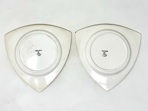 2 ART DECO Triangular V. Schrekengost Tricorne By Salem SAILBOAT Lunch Plates 2 - Picture 6 of 6