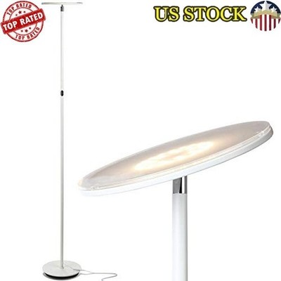 Bright LED Floor Lamp Dimmable Uplight 3-Way Dimmer Adjustable Memory Function