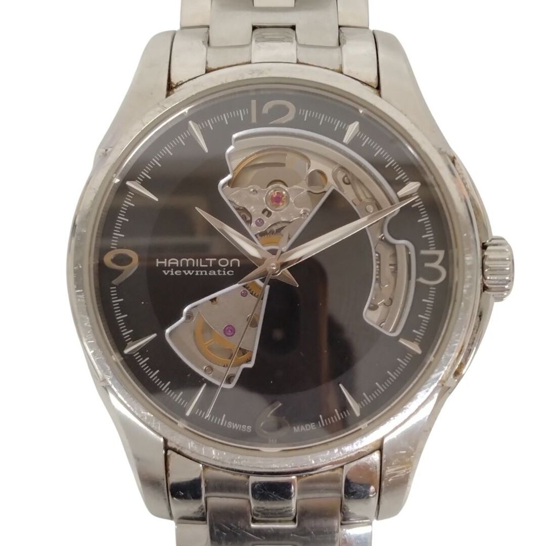 Hamilton Jazzmaster OPEN HEART Auto Men's Watch Silver Black Used From Japan Fro image 2