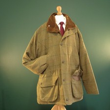 Barbour Berwick Tweed Jacket Men's XL Green Waterproof Lined Hunting Shooting