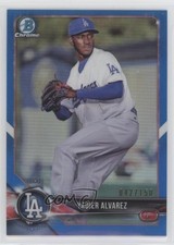 2018 Bowman Chrome Prospects Blue Refractor 42/150 Yadier Alvarez #BCP22 8za