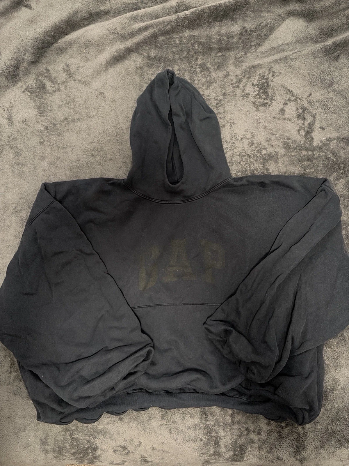 Yeezy Gap Engineered By Balenciaga Washed Black Dove Hoodie