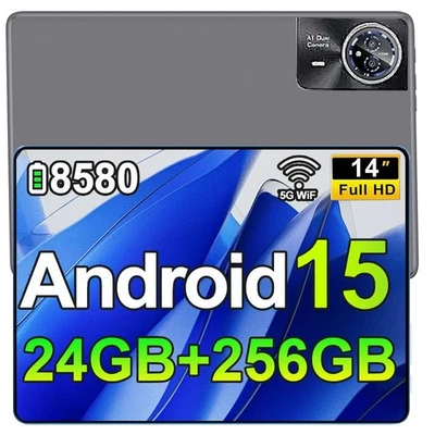 PAD6/12 ZOLL TABLET 2025 Tablet 14" Android 15 Tablet 24GB+256GB Octa-Core 8580mAh 2SIM LTE 5G WiFi