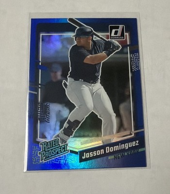 2023 Panini Donruss - Rated Prospect Jasson Dominguez #89 Holo Blue (RC)