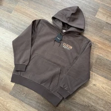 NWT Filson Logging Graphic Hoodie Prospector Men’s Sz L Chainsaw Log Brown 