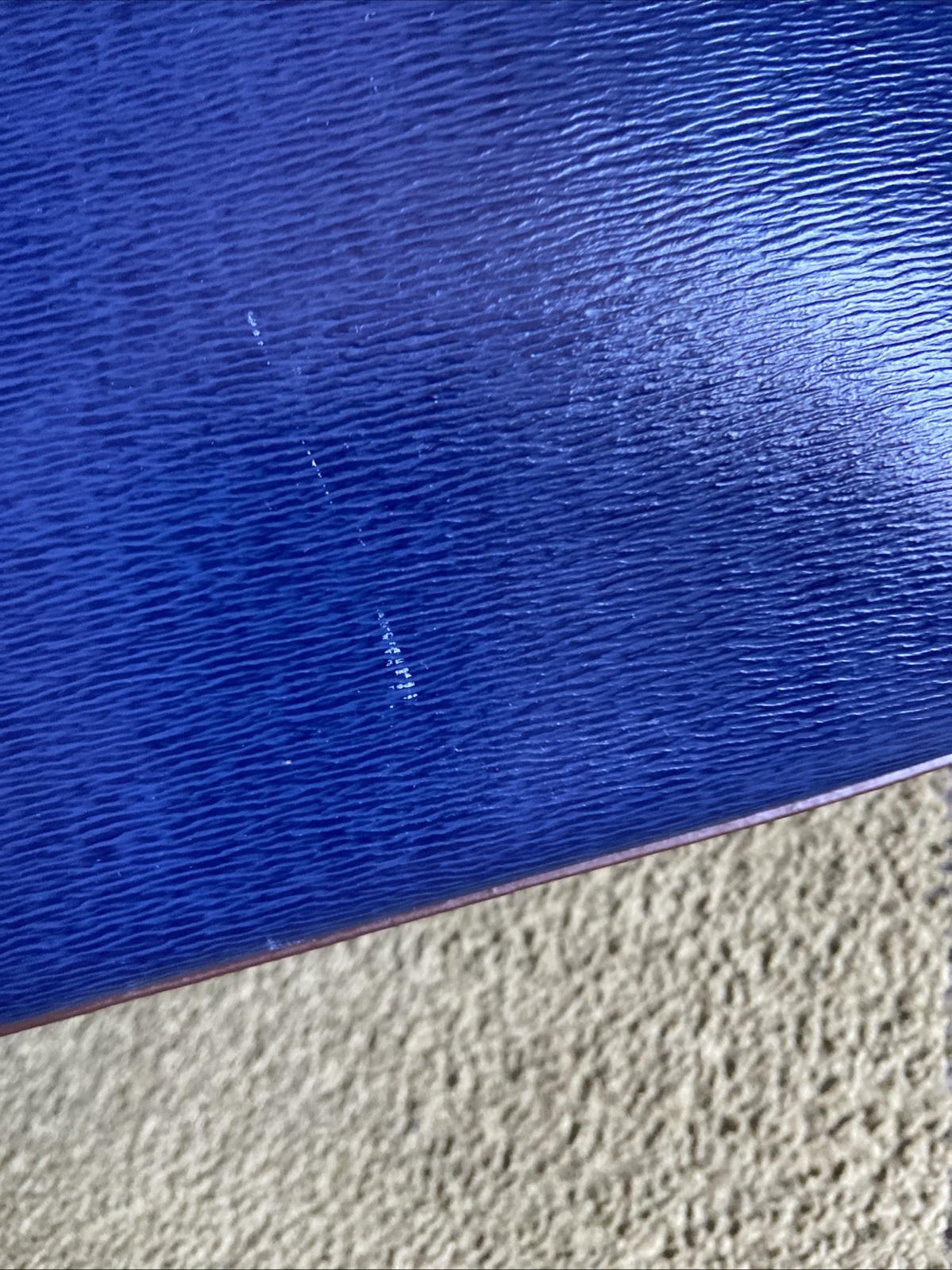 Lauren Ralph Lauren Blue Leather Tote Bag Med Side Shoulder Strap Classy Classic thumbnail 13