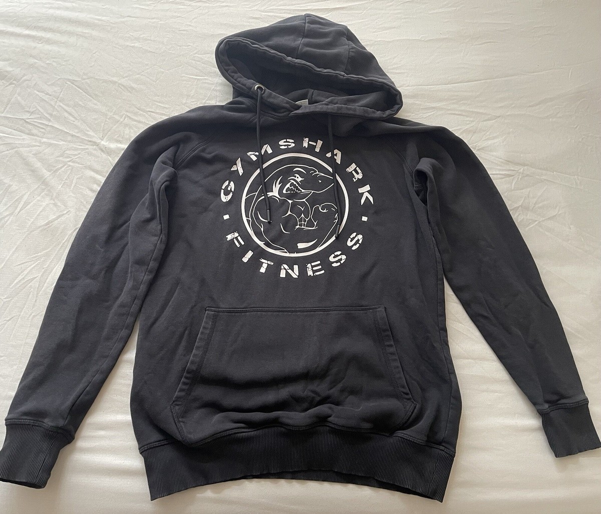 Gymshark Fitness Men's Hooded Black Pullover Sweatshirt Size S