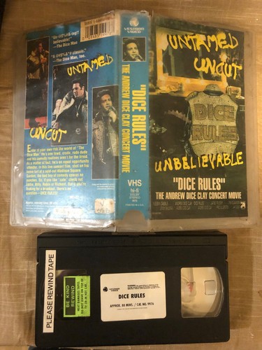 Dice Rules The Andrew Dice Clay Concert Movie (VHS, 1991, Ex Rental) - Picture 2 of 2