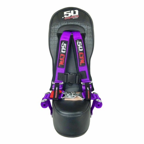 Can-Am Maverick X3 UTV Bump Seat & PURPLE 4 Pt Harness Race Style Latch 2/4 Seat - Picture 2 of 9