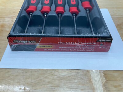Snap-on Tools USA NEW 9pc RED Soft Grip T8 - T45 TORX Screwdriver