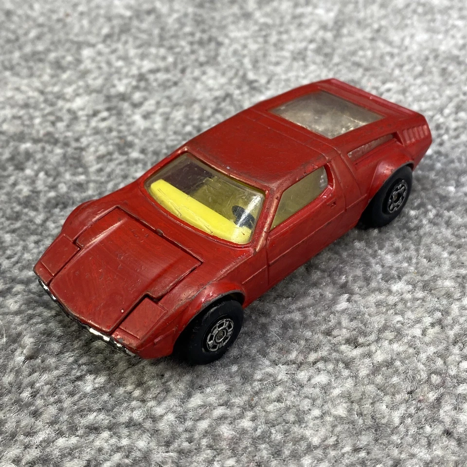 "Matchbox Superkings K56 Maserati Bora rojo vintage hecho a presión en Inglaterra 1975 4""" Foto 2 de 4