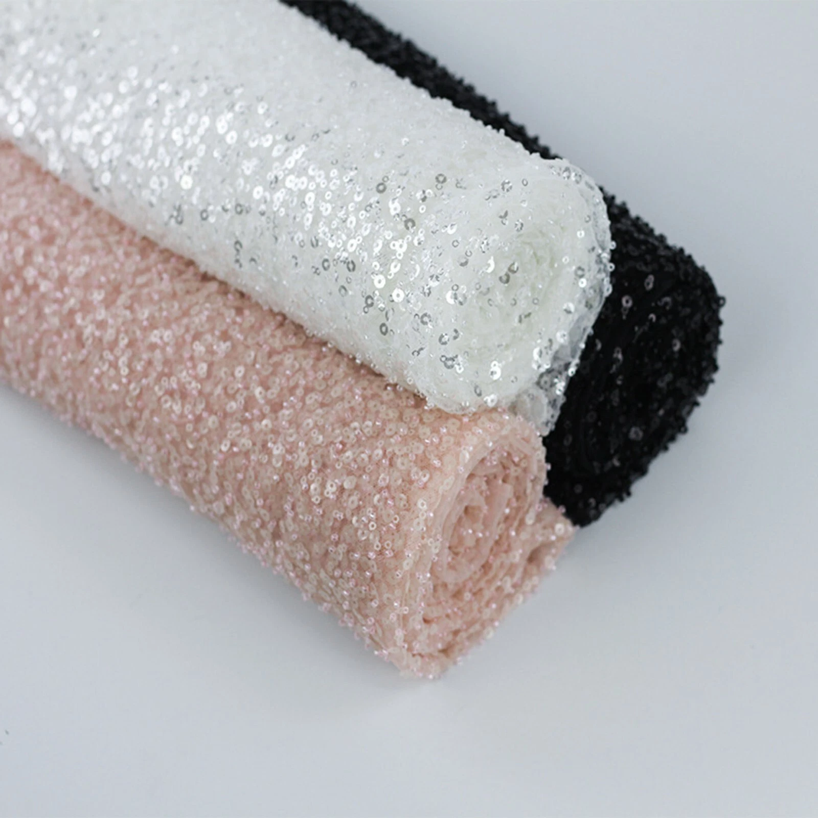 OFF WHITE Costume con perline abito artigianale tulle paillettes ballo abito da sera fai da te tessuto pizzo 1 anno