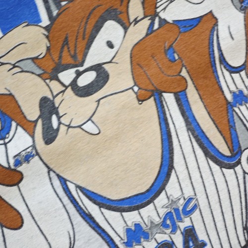 Orlando Magic Looney Tunes Changes 90s Vintage T-Shirt Size L NBA Bugs Duffy Taz - Bild 7 von 12