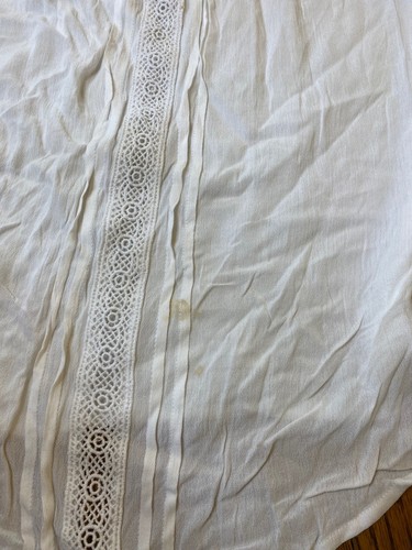 Blusa Forever 21 S rayón blanca con detalle de encaje y mangas 3/4 - Imagen 6 de 6