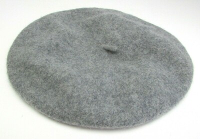 Frye Womens Lead Gray Merino Wool Beret Cap Hat NEW F018-020 