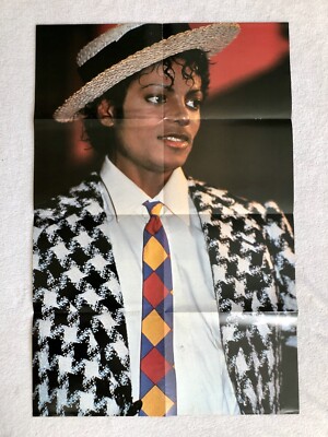 MICHAEL JACKSON 1984 Swedish Magazine and Giant Poster Vintage