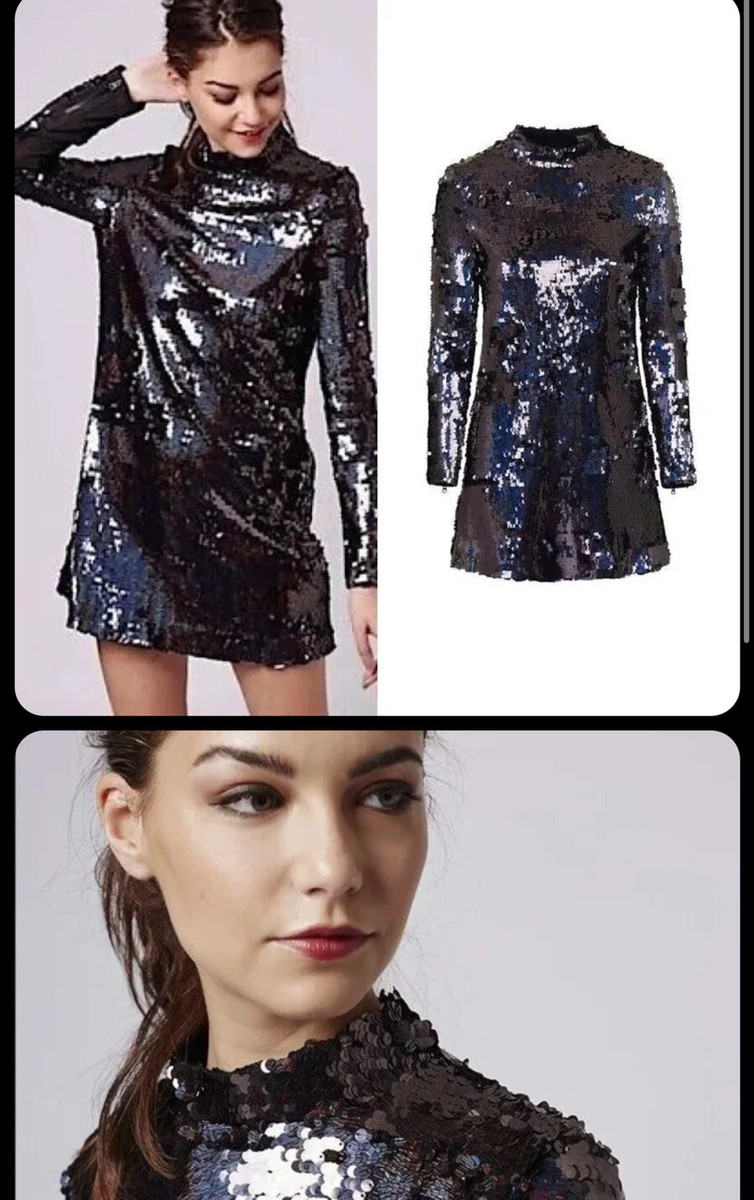 topshop sequin dress black Sequin maxi slip dress in chocolate