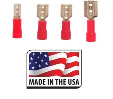 100 18-22 GAUGE VINYL QUICK DISCONNECT FEMALE 25 EACH 110, 187, 205, 250 USA